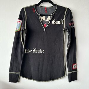 Alp N Rock Henley Embroidered Long Sleeve Shirt